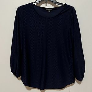 S Adrianna Papell Blouse, Navy